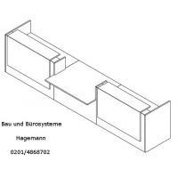 6.7 Verwaltungstheke lackierter Frontaufsatz 426 cm x 113 cm
