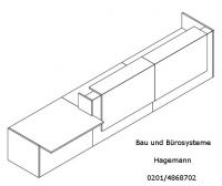 7.8 Verwaltungstheke lackierter Frontaufsatz 466 cm x 113 cm