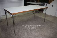 Klapptisch ^160 x 80 cm H�he 74 cm weiss Kante Kirsche chrom
