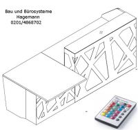 1.1.0 Designertheke grade 260 cm x 118 cm mit Tisch L oder R