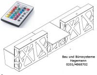 1.1.2 Designertheke grade 420 cm x 118 cm mit Tisch in der Mitte