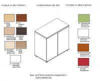 4.0.4 Sideboard H: 77 cm L: 80 cm gruen 2 OH variabel Hochglanz