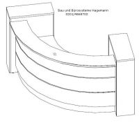 Thekenform 6.1.0A 272 cm lang x 128 cm Theke mit Beleuchtung