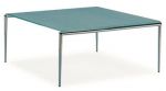 Beistelltisch f�r Empfangssitzm�bel 90 x 90 cm satiniertes Glas