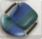 Kinderdrehstuhl blau grün Kunstleder