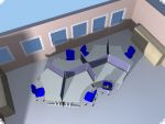 6 er Callcentertische Arbeitsinsel mit schallschluck-Trennw�nden