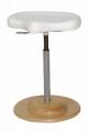 Pendelhocker wei� Kunstleder Sattelsitz Hocker Berlin St�hle