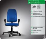 Callcenterst�hle preiswert gut mit Armlehnen blau rot schwarz