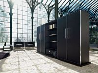 Chefzimmerm�bel  Schrank schwarz glas Chefzimmer Einrichtung