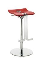 Design Tresenhocker Barhocker rot chrom silber Designer