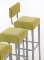 Barhocker Tresenhocker gelb Kunstleder Mikrofaser R�ckenlehne