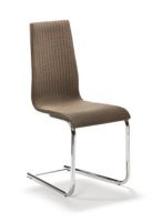 Stuhl St�hle beige Korb Geflecht Freischwinger Hochlehner natur