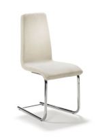Stuhl St�hle wei�e Freischwinger Hochlehner Kunstleder Leder