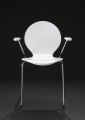 Balloon chair Designstuhl mit verchromten Beinen with chromed le