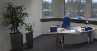 Chefzimmer Callcenterm�bel  CallCenter ahorn grau blau D�sseldor