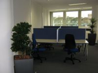 4er-Arbeitsplatz  Arbeitspl�tze St�hle Call Center Tisch grau bl