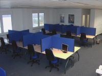 Callcentertrennw�nde Call Center Trennw�nde blau 60 cm Ahorn