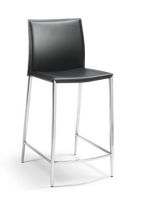Design Barhocker Tresenhocker schwarz Lederoptik Kunstleder