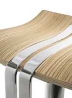 Design Tresenhocker Barhocker zebrano chrom silber Designer