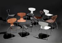Stuhl 5 St�hle Esszimmerst�hle Kantinenst�hle - Walnuss Furnier