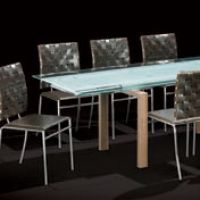 Tisch Tische 6 Personen-Glas! Furniere Kirsche Wenge Eiche Walnu