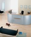 Empfangstheke mit Blenden gerade silber Theken Tresen Kasse