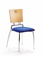 Stuhl blau blaue St�hle Kunstleder Leder Mikrofaser Stoffe Holz